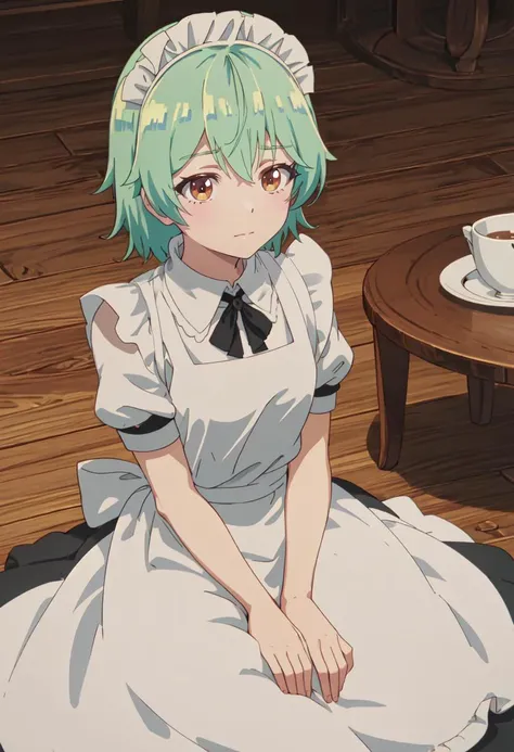 best quality, masterpiece, highres, solo, (ivy_saijakutamerwagomihiroinotabiwohajimemashita:1.10), (maid:1.40), (long maid dress:1.15), anime_style, 25 <lora:ivy_saijakutamerwagomihiroinotabiwohajimemashita:0.80>