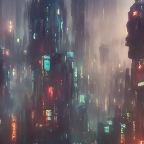 textless, best quality, sharp focus, epic composition, landscape scene, CyberCity in Cyberpunk world