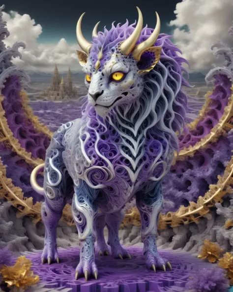 ((best quality)),(masterpiece),chimera,awardwinning,Psykadelicwoxel3d, psychedelic,<lora:Psykadelicwoxel3d-step00000350:1>,scenery in the background