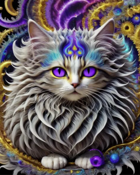 ((best quality)),(masterpiece),cat,awardwinning,Psykadelicwoxel3d, psychedelic,<lora:Psykadelicwoxel3d-step00000350:1>