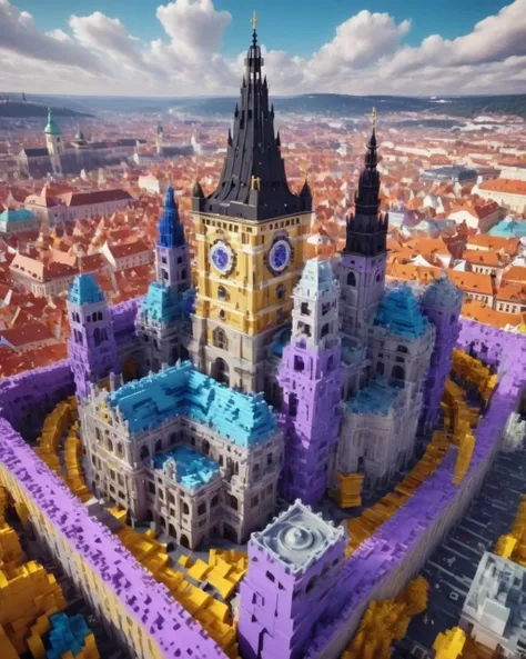 ((best quality)),(masterpiece),city of prague,awardwinning,Psykadelicwoxel3d, psychedelic,<lora:Psykadelicwoxel3d-step00000350:1>,made of voxels