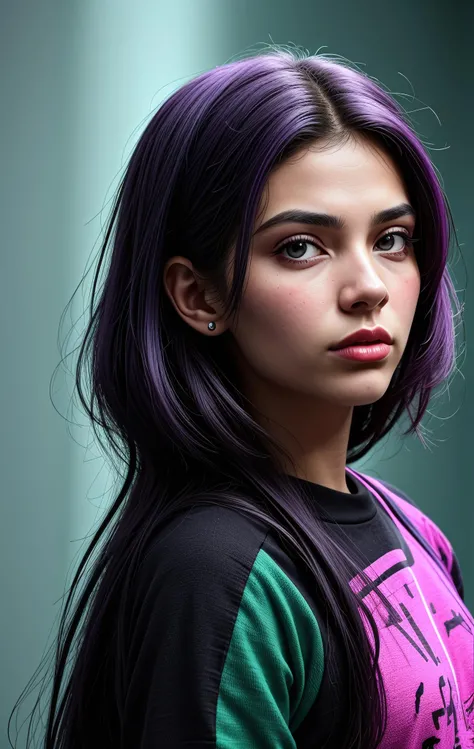 Ultra detalhe, alta resolução, ultra detalhado, melhor qualidade, incrível, qualidade superior, extremamente detalhado, CG unidade de papel de parede 8k, iluminação cinematográfica, Link, cyberpunk, dark boy, girl, roupa verde, preto, cinza, lilas, vermelho, azul, todas misturadas, verde neon, cabelo, branco, louro, azul royal, elfo
