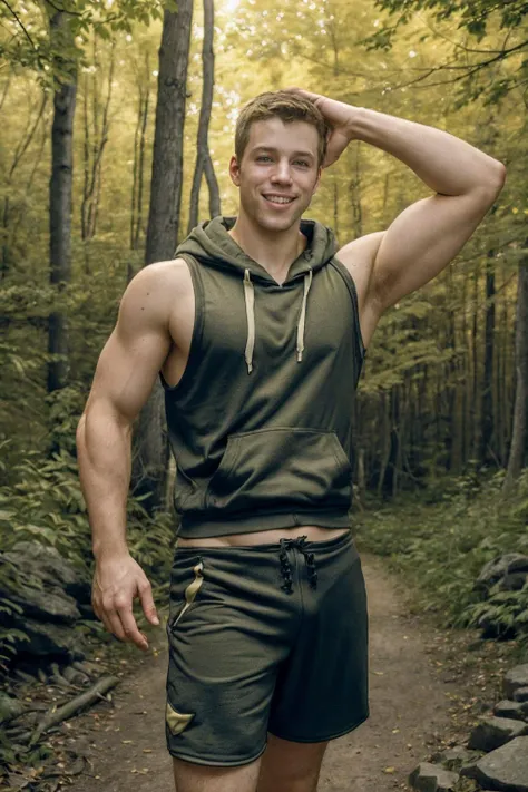 young_man_of_Seventeen__Caucasian__and_blonde_and_short_hair__and_Brown_eye__sporty__and_a_square_jaw__and_broad_shoulder_and_muscular_arms__and_a_tank_superior_and_green_and_white_stripe__a_malicious_smile
