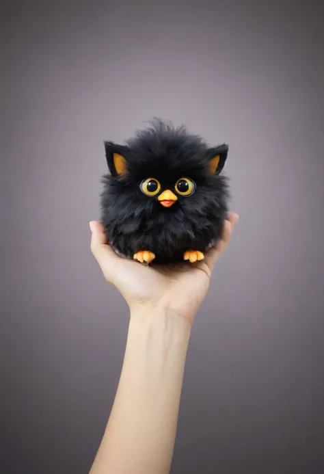 Bring to life the enchantment of a mystical realm with an image capturing the essence of a fluffy little black furby creature perched delicately on the palm of an outstretched hand. Let the creature exude an otherworldly charm, its fur a blend of ethereal hues. The setting should evoke a sense of magic, with a subtle glow or ambient light illuminating the unique connection between the fantastical being and its human companion.
very detailed, hd, RAW photograph, masterpiece, top quality, best quality, official art,highest detailed, atmospheric lighting, cinematic composition, complex multiple subjects, 4k HDR, vibrant, highly detailed, Leica Q2 with Summilux 35mm f/1.2 ASPH, Ultra High Resolution, wallpaper, 8K, Rich texture details, hyper detailed, detailed eyes, detailed background, dramatic angle, epic composition, high quality , (8k, RAW photo, highest quality), hyperrealistic,