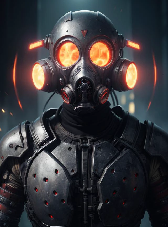 Hellbound Heart alien humanoids ufo, zombi terminator, demonic eyes, gas mask, cyborg, giger, sci fi gadgets helmet mask, body hand back leg, LEDs on armor, medieval rags of clothing, intricate abstract. intricate artwork, by tooth wu, wlop, beeple, octane render, trending on artstation, greg rutkowski very coherent symmetrical artwork. cinematic, key art, hyper realism, high detail, octane render, 8 k,