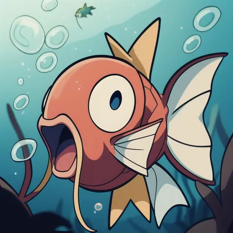 centered, award winning photo, (looking at viewer:1.2), | Magikarp_Pokemon, fish, splash, pectoral fins, two whiskers,
| underwater, bubbles, | bokeh, depth of field, cinematic composition, |
<lora:Magikarp_Pokemon-15:0.7>