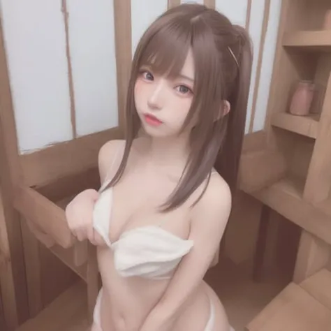 (masterpiece, best quality:1.3), full body, beautiful breast, small breast, 1loli, (NSFW),(nude:1.2), (nipple:1.2) , looking at viewer, long hair, (round face:1.2), (round chin:1.2) ,<lora:enako-v2:1>, <lora:koreandolllikeness_V10:0.2>