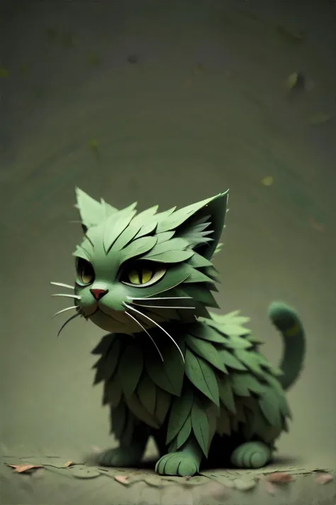 <lora:leafartstyle:0.8>, leafart, simple background, cat, <clip:skip:2>, masterpiece, 8k, high resolution, shallow depth of field, sharp focus