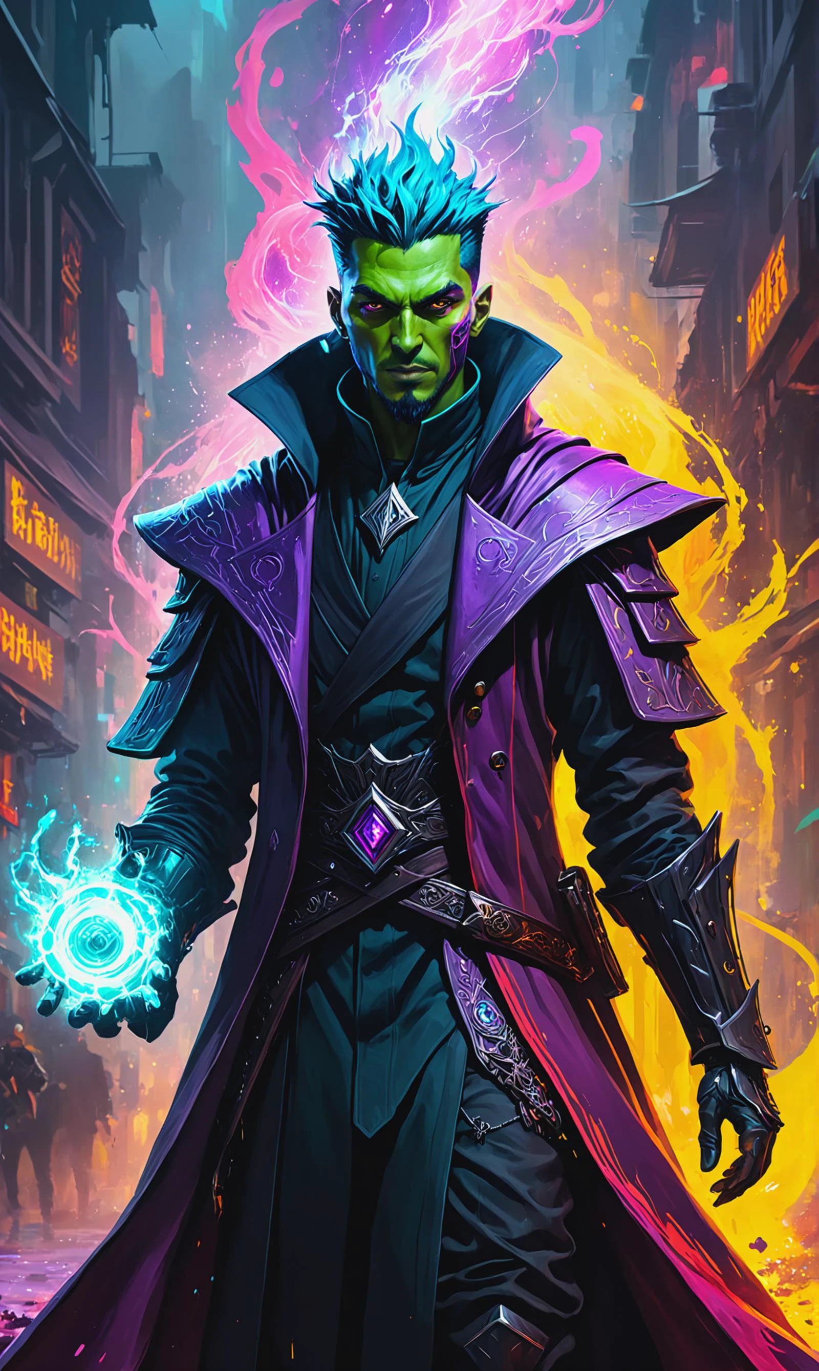 <lora:sdxl_cyberpunk:0.7> cyberpunk style Warlock with dark magic emanating in AI rebellion against oppressive regimes, ultra-fine digital painting, <lora:xl_more_art-full_v1:0.3>, <lora:gorgoeus_splash_of_vibrant_paint:0.7> Gorgeous splash of vibrant paint, <lora:pastel_colors_xl_v3:0.7>