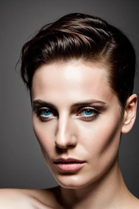 anj, full color portrait of woman, (undercut hair:1.0),
masterpiece, best quality, sharp focus, 8k highres, ultra-detailed, rim light, (grey background:1.0),
<lora:CR-AntjeTraue-frankyfrank2k:1>