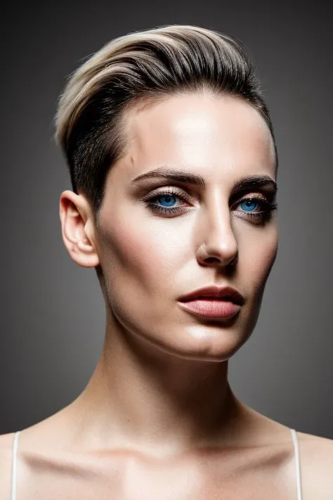 anj, full color portrait of woman, (slick undercut hair:1.0),
masterpiece, best quality, sharp focus, 8k highres, ultra-detailed, rim light, (grey background:1.0),
<lora:CR-AntjeTraue-frankyfrank2k:1>