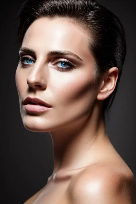 anj, full color portrait of woman, (slick hair:1.0),
masterpiece, best quality, sharp focus, 8k highres, ultra-detailed, rim light, (grey background:1.0),
 <lora:CR-AntjeTraue-frankyfrank2k:1>