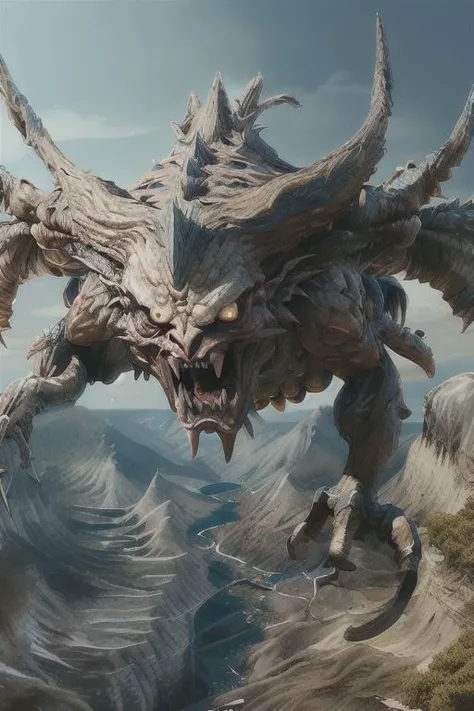 (aerial shot) ,highly detailed, photorealism, U61yCre4ture, solo
(manticore)