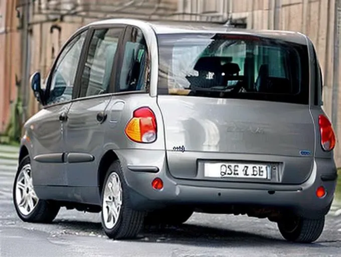 a grey metallic multipla, Tokyo street, night, photorealistic, award winning photo, 8k, front view