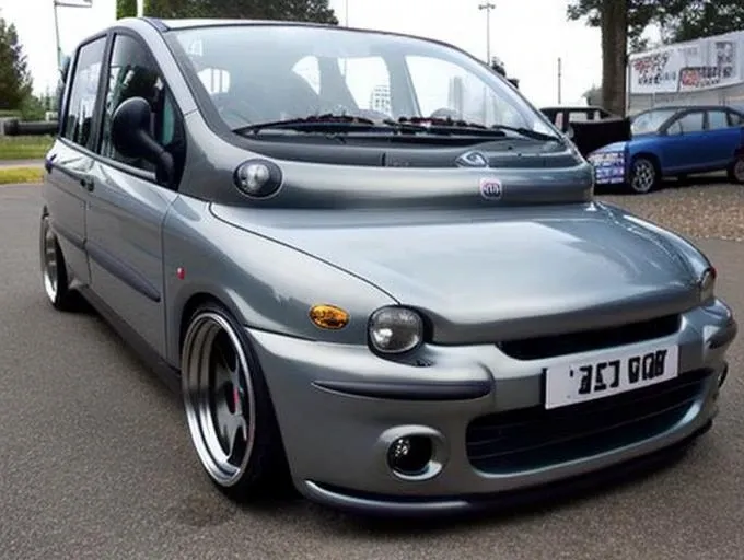 race car, multipla, widebody, spoiler, stanced, lowered, camber, BBS wheels, racetrack, drift