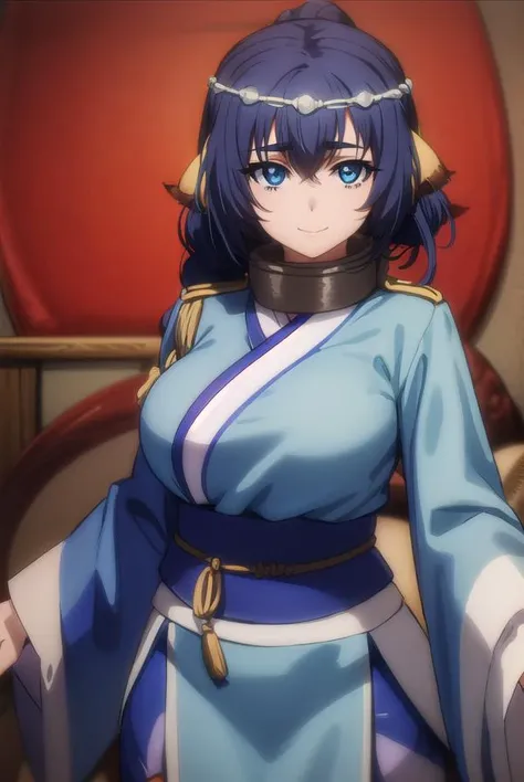 utawarerumonokarura, <lora:utawarerumono karura s2-lora-nochekaiser:1>,
karura, blue hair, animal ears, blue eyes, long hair, braided ponytail, smile,
BREAK tail, japanese clothes, kimono, collar, metal collar,
BREAK outdoors,
BREAK looking at viewer, (cowboy shot:1.5),
BREAK <lyco:GoodHands-beta2:1>, (masterpiece:1.2), best quality, high resolution, unity 8k wallpaper, (illustration:0.8), (beautiful detailed eyes:1.6), extremely detailed face, perfect lighting, extremely detailed CG, (perfect hands, perfect anatomy),