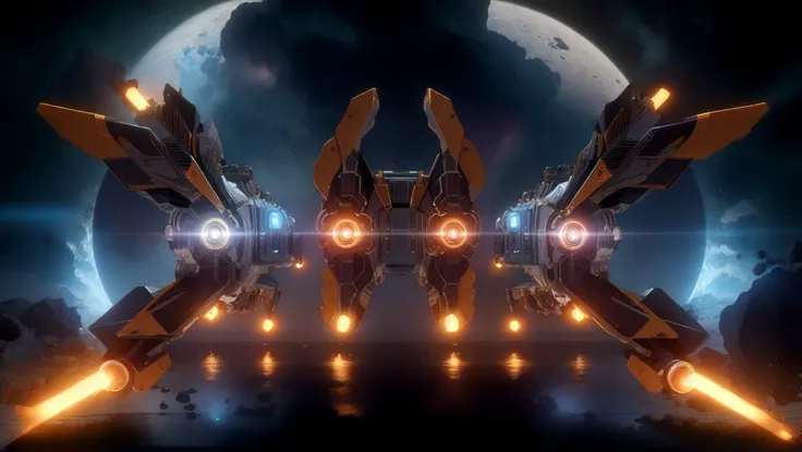 masterpiece photorealistic origin rear thrusters <lora:sc-20:1>, no humans, <lyco:djzJohnsonDesuZenkaiV15-lyco:0.42>, solo ship, symmetrical thrusters, symmetrical wings, symmetrical harmony