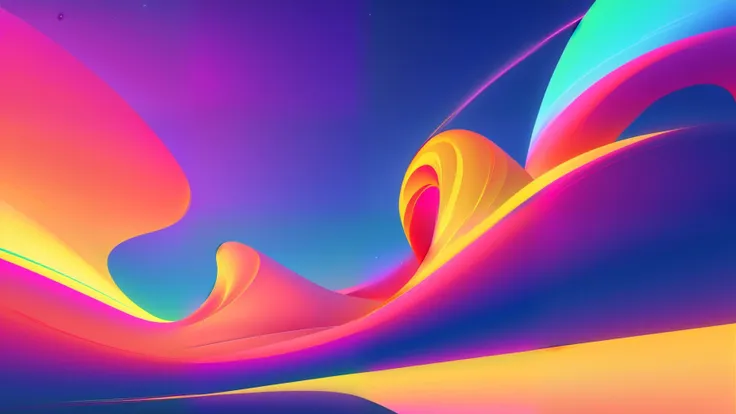 macos gradient wallpaper, 3D momentum and luminous color blending