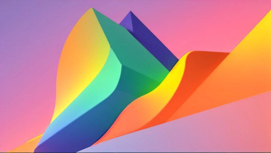 macos gradient wallpaper, 3D momentum and luminous color blending