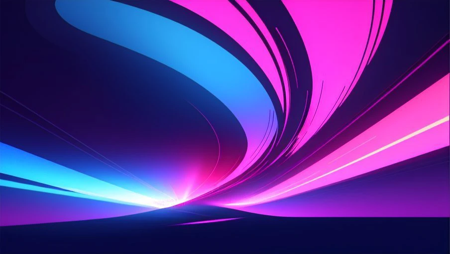 macos gradient wallpaper, 3D momentum and luminous color blending, abstract synthwave shapes