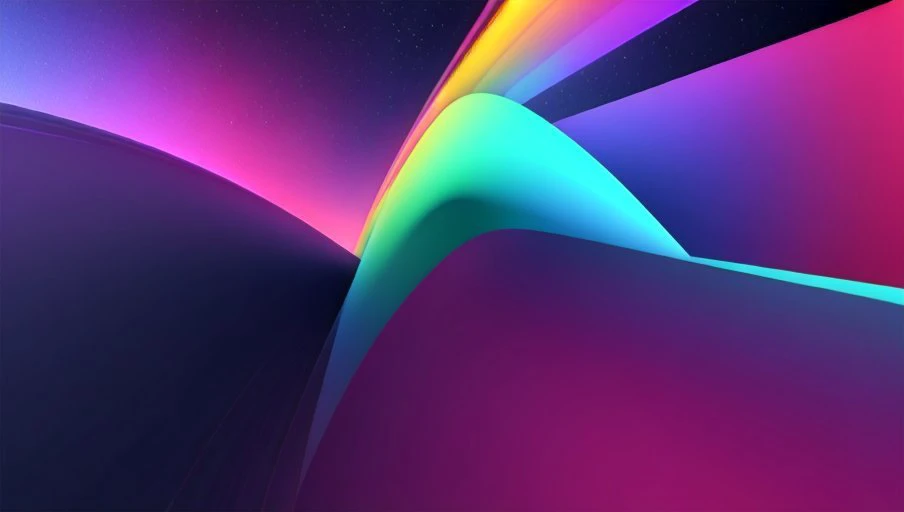 macos gradient wallpaper, 3D momentum and luminous color blending