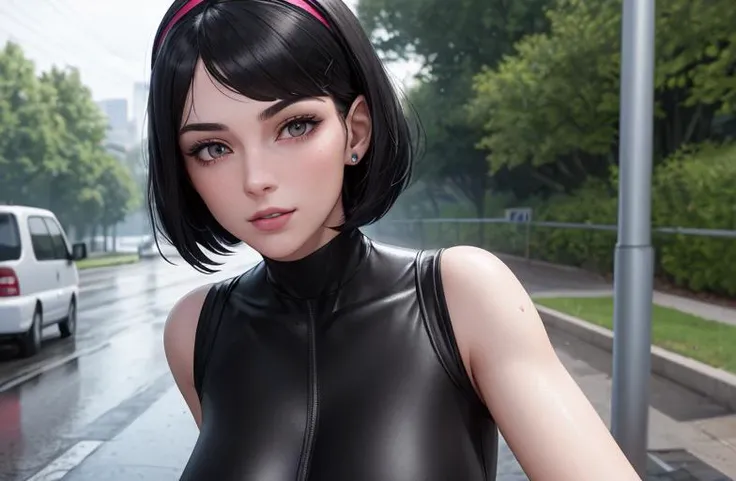 analog style, photo of a girl, (1girl), ( black bob hair), ((pretty face: 1.7, perfect face:1.5)),
((huge breasts)), pink nipples, big ass, pale skin, shinny skin, musculous body, white sport top, tight clothes, green sports hat on head, futanari, big penis, on bus stop, raining,
8k, 3d, (best quality:1.5, hyperrealistic:1.5, photorealistic:1.4, madly detailed CG unity 8k wallpaper:1.5, masterpiece:1.3, madly detailed photo:1.2), hyper-realistic lifelike texture:1.4, realistic eyes:1.2, octane render, unreal engine 5