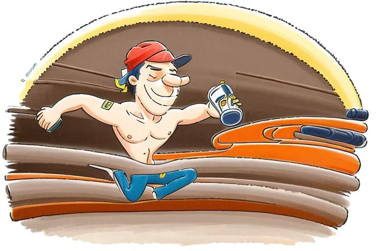 <lora:redbull_style_v1:1>, masterpiece, best quality, 1man, solo, (sauna:1.2),sauna hat, towel, nude, white background, redbull style