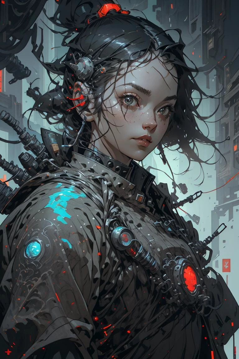 (Overprocessed Photo:1.3) of (Realistic:1.3) A photo of a girl, robot, cyborg, mechanical body, mechanical body parts, cyberpunk, cyberware,(glowing:1.2), <lora:Unleashed_V1.5_prunned:1.8>, colorful, clouds, fire, <lora:CyberpunkStyleV1:0.6> PunkAI,Highly Detailed,(Cold Colors:1.3),robot,((cyborg)),machine,futuristic,concept Art by senior character Artist,featured on zbrush central,trending on polycount,trending on ArtStation,CGSociety,hard surface modeling, shiny, shiny hair, shiny skin, shiny clothes, masterpiece, extreme details, detailed, focus, masterpiece, realistic, photorealistic, 4k, 8k, 16k, highres