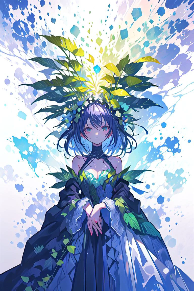 <lora:wrenchleafloom:0.8> wrenchleafloom, gown, leaf, 1 woman, dress, vegetation,
<lora:Unleashed_V2:1.0>, <lora:LCM_LoRA_Weights_SD15:1>