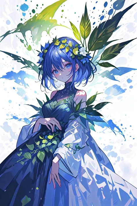 <lora:wrenchleafloom:0.8> wrenchleafloom, gown, leaf, 1 woman, dress, vegetation,
<lora:Unleashed_V2:1.0>, <lora:LCM_LoRA_Weights_SD15:1>