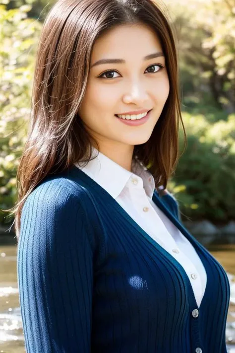 Japanese schoolgirl),((Beautiful girl)),cleavage,the expression imagining what feels good:1.2,(perfect body beauty:1.2),((perfect body)),(shy smile),beautiful teeth,