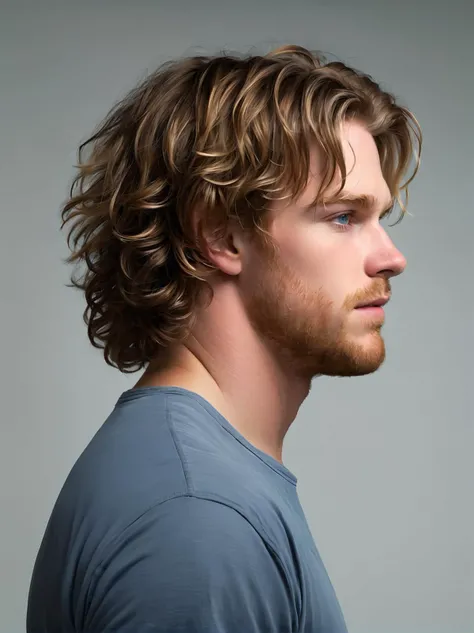aaronsynthxl, studio portrait, realistic, wavy messy hair,
,
simple background,
profile:2, looking away:2, from the side,
from behind,