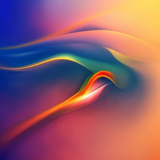abstract colorfulsurrealism, smoke, flow (smooth), simple, depth, wave, lines, light
