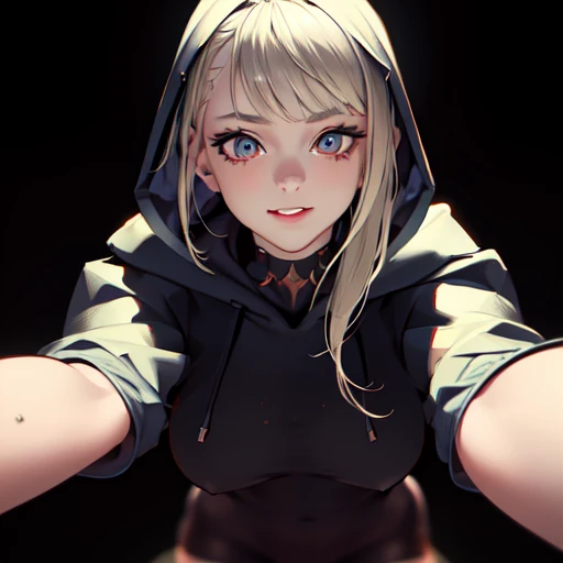 (8k), ((best quality)), (masterpiece:1.2), ((realistic)), (photorealistic:1.3), (ultra-detailed), 1girl, (cute), smile, beautiful detailed eyes, [beautiful detailed nose], blonde long bob cut, street, hoodie, (sweatshirt), professional lighting, depth of field, artstation, womb tattoo, big dick, (full body), thigh gap, landscape <lora:lucyCyberpunk_35Epochs:0.5>