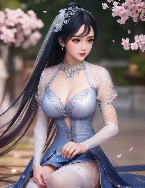 ultra realistic 8k cg, flawless, clean, masterpiece, professional artwork, famous artwork, cinematic lighting, cinematic bloom, perfect face, beautiful face, fantasy, dreamlike, unreal, science fiction, lace, lace trim, lace-trimmed legwear, luxury, jewelry, diamond, gold, pearl, gem, sapphire, ruby, emerald, intricate detail, delicate pattern, charming, alluring, seductive, erotic, enchanting, hair ornament, necklace, earrings, bracelet, armlet,halo,autumn,
((,1girl, pov,best quality, solo,) ) , ((, depth_of_field, motion blur ,standing, 1girl, photo_\(medium\), solo_focus, huge breasts,, looking at viewer,cherry blossoms, ))
<lora:DA_TangWuTong:0.7>