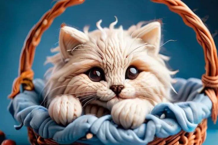 Ragdoll kitten sleeping in a basket
 <lora:zwuul:1>, zwuul