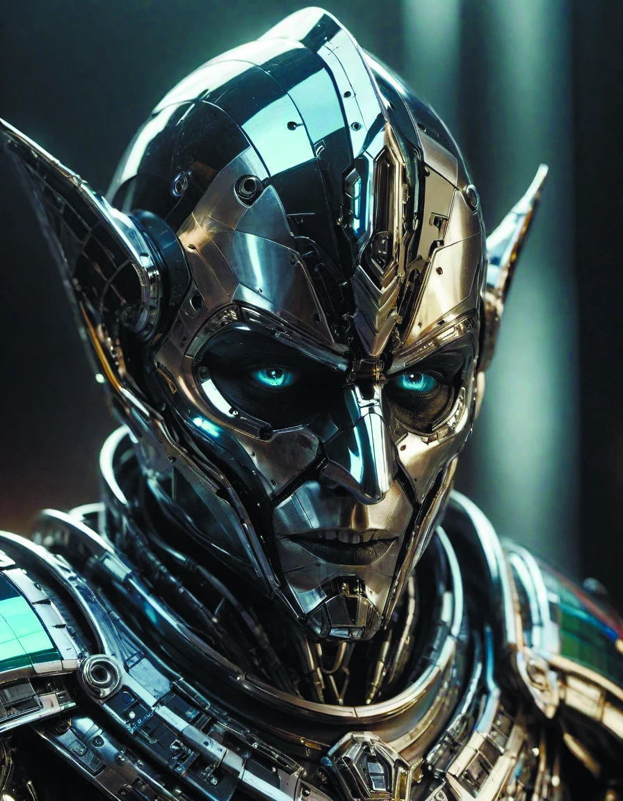front shot of a court jester! character,polished,glossy,holographic metallic,bionic futurism,robotic cyborg,85 mm f 1. 8,ominous elegant luminous intricate quartz highly detailed concept,polygonal shards,sharp focus ray tracing cinematic masterpiece fine portrait greg rutkowski tooth wu beeple ilya kuvshinov steve dillon,<lora:add-detail-xl:1.6>,future city,science fiction <lora:Future_Citys_xl-000012:0.8>,TransformersStyle <lora:TransformersStyleXL-000009:0.7>,by diegocr,c1bo <lora:just_another_Cyborg_LoRa_SDXL-000009:0.6>