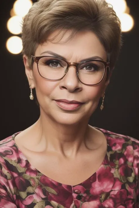 portrait of an old mature Teotrnd, feminine, wearing eyeglasses, epic (photo, studio lighting, hard light, sony a7, 50 mm, matte skin, pores, colors, hyperdetailed, hyperrealistic),