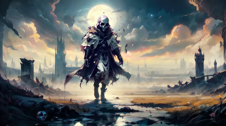 (masterpiece, best quality, fullscreen), [(full body:1.3)::0.3] portrait (photo of a giant death [magical being:zombie:0.6] inspring fear and sorrow:1.5), <lora:EYES blackeyes-v1:0.6>, (wearing white ragged Elaborate Wizard Robe:1.2), (Millipede body shape:1.1), (Wolf head:0.8), (Sharp Claws:0.9), <lora:CLOTHES EFFECT DarkGown:0.6> ([ballgown,DRK_Glam]:1.2), <lora:MONSTER HumanizedCat_v3-000025:0.6> (hmnzct:1.4), (background sinister ruins), (Whipping black ink clouds and the full moon in the sky), (Rim Lighting lighting:1.1), <lora:EFFECT EdobHorrorLandscape_v1.0:0.5> (edobhorrorlandscape), <lora:BACKGROUND Fantasy-000004:0.2>, <lora:QUALITY Space - [Background] - Version 1:0.6> (Darkness:1.3), , (look at the viewer:1.2), , <lora:LIGHT epi_noiseoffset2:0.6>, <lora:LIGHT nLoRA:0.3> dark theme, <lora:QUALITY image enhancer medium_v1:0.2>, <lora:QUALITY add_detail:0.4>, <lora:QUALITY kkw-better-v1.0a:0.3>, , (Full body Shot, Shallow Focus Shot, Low Angle Shot:[1.2:0.5:0.1]), heavily detailed, , (asymmetric composition:1.5), (sharp focus), <lora:EFFECT Magic card fakemtg_label:1> fakemtg, (no humans), (embedding:VIEW_Style-GHL), tremely stylized, profile picture, organic, behance, trending on ArtStation, Deviantart, raytracing, moorland, shadows0.5, ambient occlusion, subsurface scatter, undead humanoid, trending on ArtStation, prints available artwork, fantasy, fine art, inspirational, hyper detailed, hyper realistic, smooth, dynamic lighting, web pattern, laboratory background, laboratory coat, laboratory coat, oil painting, pale skin, bright brown eyes, laboratory coat, hands reaching out, experiment tent, dirty, laboratory coat, colorful, alien, laboratory coat, colorful, hands reaching out, experiment tent, beautiful landscape, cinematic lighting, medium shot, mid-shot, highly detailed, trending on Artstation, Unreal Engine 4k, cinematic wallpaper by Stanley Artgerm Lau, WLOP, Rossdraws, James Jean, Andrei Riabovitchev, Marc Simonetti, and Sakimichan