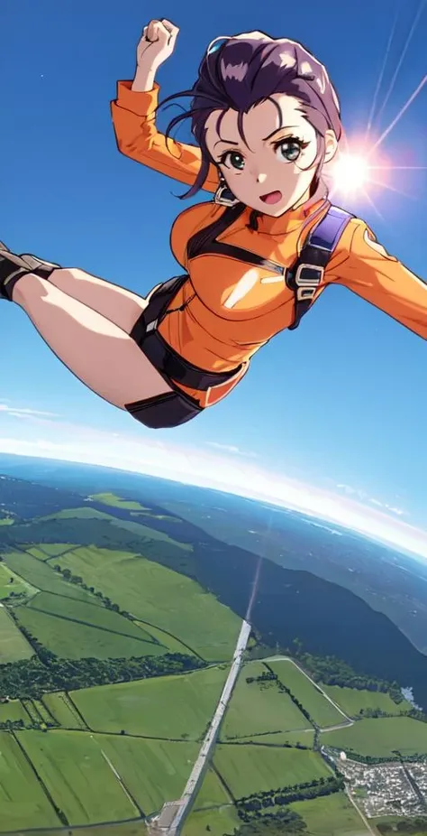 Ultra HD、Ultra high definition、Noise Reduction、perfection、Image quality adjustment、balance、girl、plane、transport plane、Airborne Brigade、((sky diving、parachute:1.2))、blue sky、、Giant tit、Nippluffsage、Pluuper bts、Super big butt、Bub#39;ll fly higher thanone else!、Fl in the sky freestyle、Photographed from the opposite bank