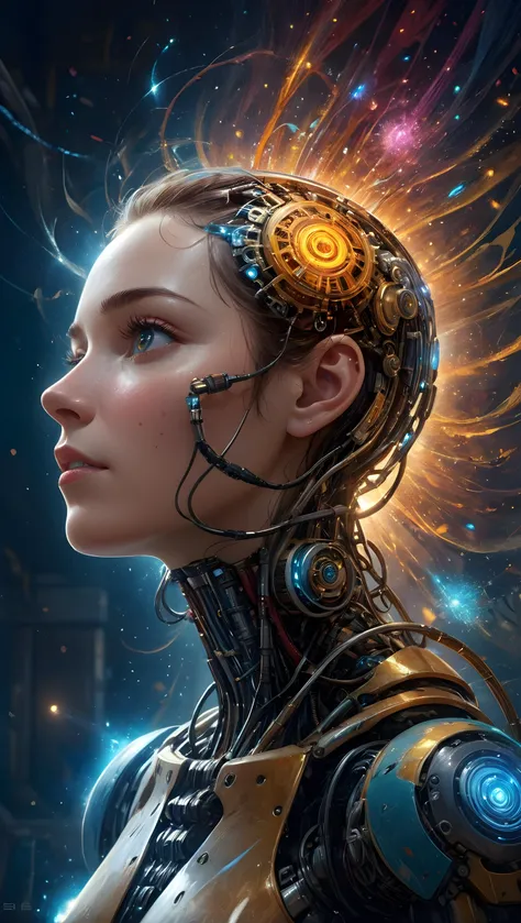 sentient machines, world, consciousness, emotions, relationships, humans, painting, masterpiece, best quality, highly detailed, sharp focus, dynamic lighting, vivid colors, texture detail, particle effects, storytelling elements, narrative flair, 16k, UE5, HDR, subject-background isolation