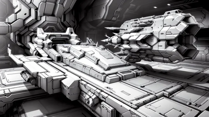 <lora:WhiteboxStyle:0.8> WhiteboxStyle spaceship monochrome