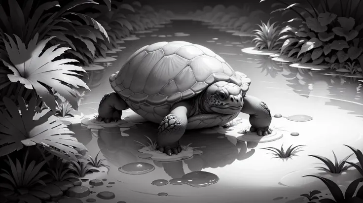 <lora:WhiteboxStyle:0.8> WhiteboxStyle turtle monochrome