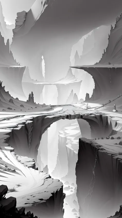 <lora:WhiteboxStyle:0.8> WhiteboxStyle, tectonic rift, monochrome