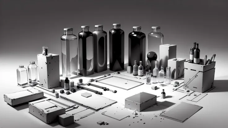 <lora:WhiteboxStyle:0.8> WhiteboxStyle bottle monochrome