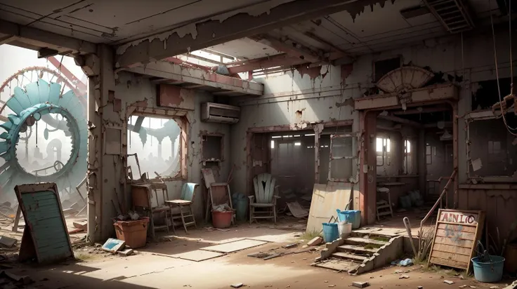 <lora:WhiteboxStyle:0.8> WhiteboxStyle, abandoned carnival