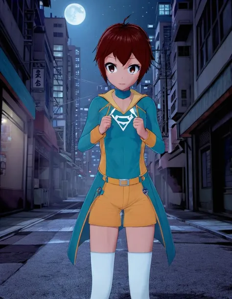 <lora:Miku_Maruyama:.8> Miku as a comicbook superhero, city streets, night