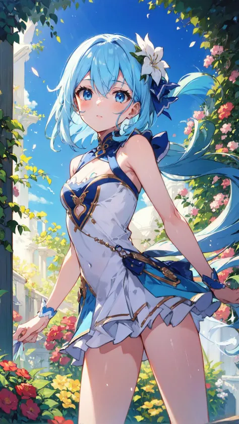(masterpiece:1.2),best quality,perfect anatomy,extremely detailed,
BREAK
cute girl,solo,shiny skin,very long hair,small breasts,
cute eyes,(blue eyes:1.3),(light blue hair:1.4),
BREAK
magical girl wear,
BREAK
garden,flower,
BREAK
looking at viewer,character focus,dynamic pose,
BREAK