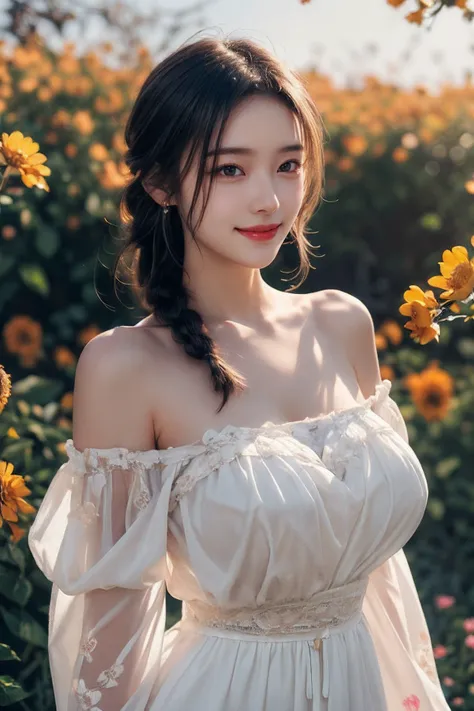 ((Exposing breasts 1.6))),(((Exposing breasts 1.6))),(((Exposing breasts 1.6))),masterpiece, Highest quality, 8k, Absurd, Beautiful medium long bob hair,Woman in her late 20s, That shy expression is cute, (Sensual Style),((Seven episodes were filmed................1.4)), (Nude 1.5), No makeup, The near road and the far road, Written boundary depth, Surreal, High resolution, photograph, Sharp focus, Face lamp, Dynamic Lighting, highest detailed, ,Extreme detaileds、Super detaileded、detailed、Real Skin、elegant features、Positive and optimistic、(The background is a colorful flower field)