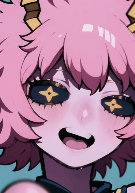 masterpiece, best quality, official art, mina ashido, ashidomina, 1girl, solo, close-up, (colored sclera, black sclera), pink skin "<lora:chapi7:1.1>" <lora:minaashido:0.5> <lora:ashido_mina_v1:0.5>